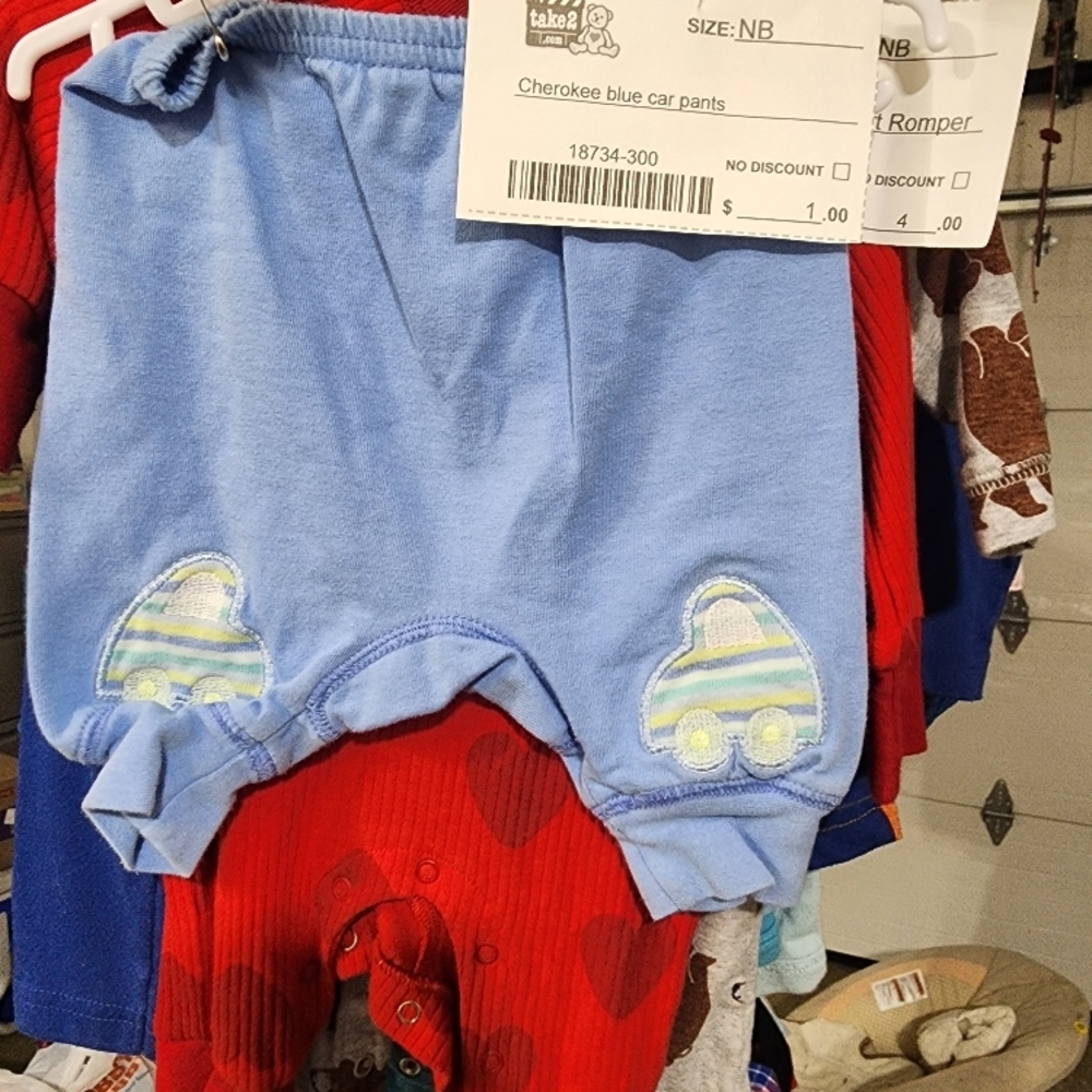 Cherokee Blue Car Pants - NB
